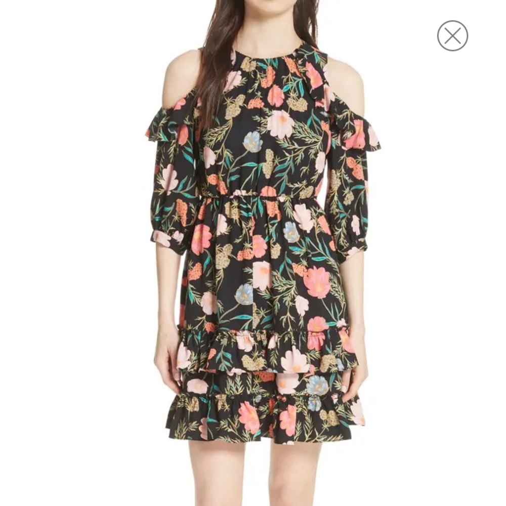 kate spade blossom cold shoulder dress